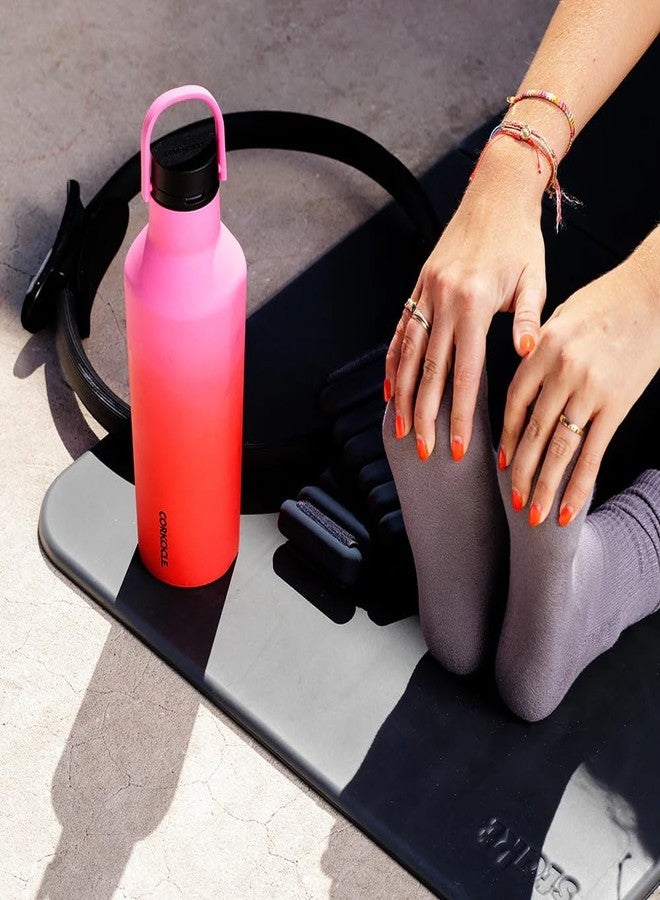 Corkcicle Classic Sport Canteen - Insulated Stainless Steel Water Bottle - Compact & Travel-Friendly - Durable - Dishwasher Safe - BPA Free - Non-Slip Silicone Base - 20 oz - Sangria - Image 2